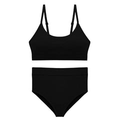 Camiseta sin mangas sin costuras y calzoncillos de cintura alta