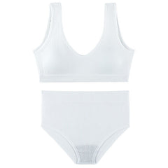 Conjunto de lencería sin espalda en forma de U sin costuras y sin aros