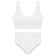 Seamless High Waist Panties And Wireless Padded Bras Set