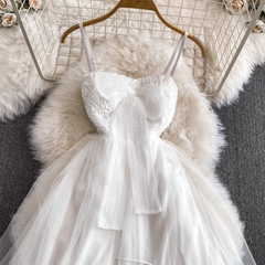 Strandkleid für den Urlaub am Meer, rückenfreies Strapskleid