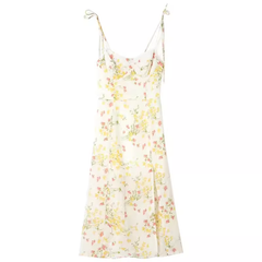 Geblümtes Schlitzkleid