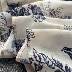 Damen Sommerkleid mit Retro-Tintendruck und Hosenträgern