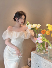 Schulterfreies Sommerkleid