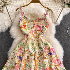 Women's long lace resort dress