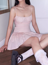 Rosa Minikleid in A-Linie