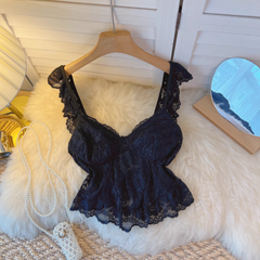 Summer new beautiful back waist short top