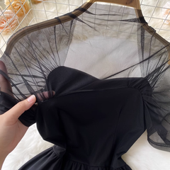 Schwarzes Vintage-Kleid in A-Linie