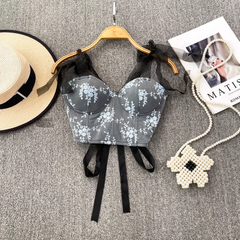 Women's fishbone short summer vest top