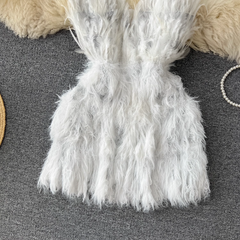 Minivestido de plumas para mujer