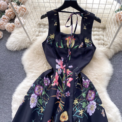 Bedrucktes ärmelloses Sommerkleid für Damen