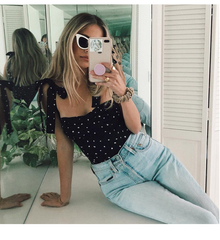 Oberteil mit Punktemuster