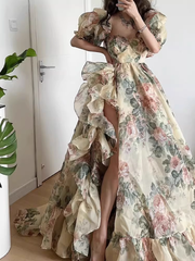 Neue stil frauen strand urlaub lange kleid