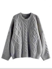 Women's fall and winter twist sweater