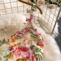 Women's long lace resort dress