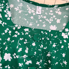 Quadratischer Kragen Puffärmel Sommer neues flauschiges Prinzessinnenkleid