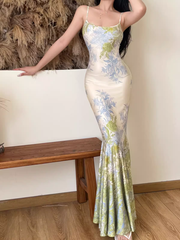 Bedrucktes Strapskleid für Damen im Sommer