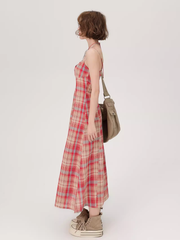 Damen Sommer Retro Strapskleid