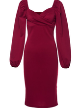 Palace Retro-Stil Kleid V-Ausschnitt Langarm Herbstkleid