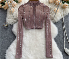 unique chic long sleeve blouses