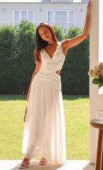 Sleeveless Paneled Long Dress