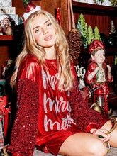 Minivestido navideño con lentejuelas y papel de aluminio