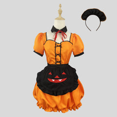 Halloween Pumpkin Maid Dress COSPLAY Lolita Cute Anime Dress