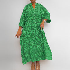 Printed Loose Oversized Dress