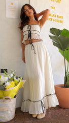 Suspender Bow Top Pleated Fairy Skirt Set