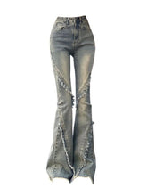 Vaqueros de cintura alta estilo retro de la NASA