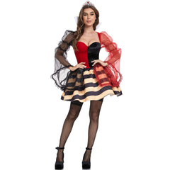 Conjunto de disfraz de Halloween de Reina de Corazones