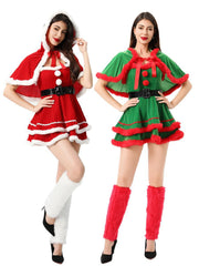 Vestido Lolita Navideño con Capa y Chal