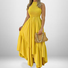 Schulterfreies Midikleid aus Tüll