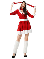 Christmas Red Bunny Party Dress