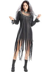 Zombie Kleid mit unregelmäßigem Netzstoff