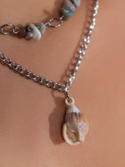 Natural Stone Necklace Vintage Clavicle Chain