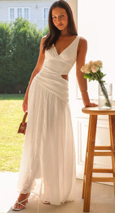 Sleeveless Paneled Long Dress