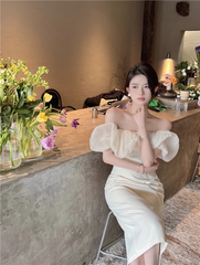 Schulterfreies Sommerkleid