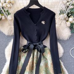 Women's autumn retro palace style dress