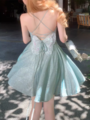 Damen Sommerkleid mit Schleife und Hosenträgern