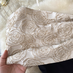 Schulterfreies Kleid mit Farbkontrasten für Damen