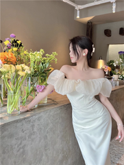 Schulterfreies Sommerkleid