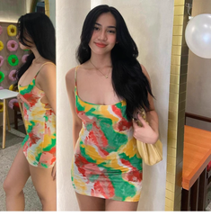 Sommerkleid für Damen mit unregelmäßigem Batik-Print