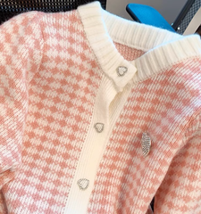 Suéter tipo cárdigan de punto para mujer