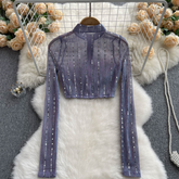 unique chic long sleeve blouses