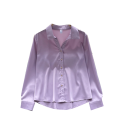 Women's autumn long sleeve satin blouses