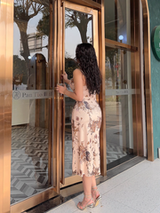 Bedrucktes Urlaubskleid mit Strandmotiv