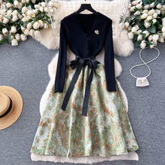 Women's autumn retro palace style dress