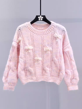 Women's autumn and winter bow sweater