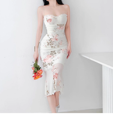 bedrucktes Slip-Sommerkleid