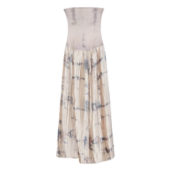 Besticktes Kleid mit Puppenkragen im Vintage-Stil